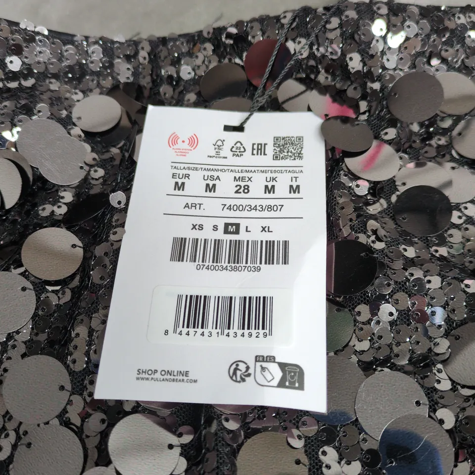 PULL & BEAR NIGHT OUT SEQUINED SKIRT – UK M