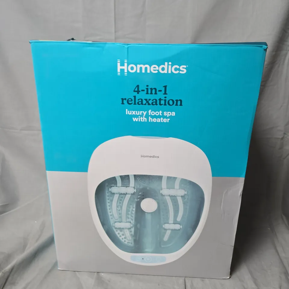 HOMEDICS 4-IN-1 LUXURY FOOT SPA WITH HEATER – BOXED