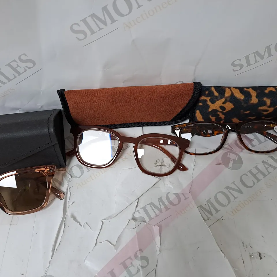 HUMMINGBIRD POLARISED SUNGLASSES & READER 3PC SET TAN MIX 3.5