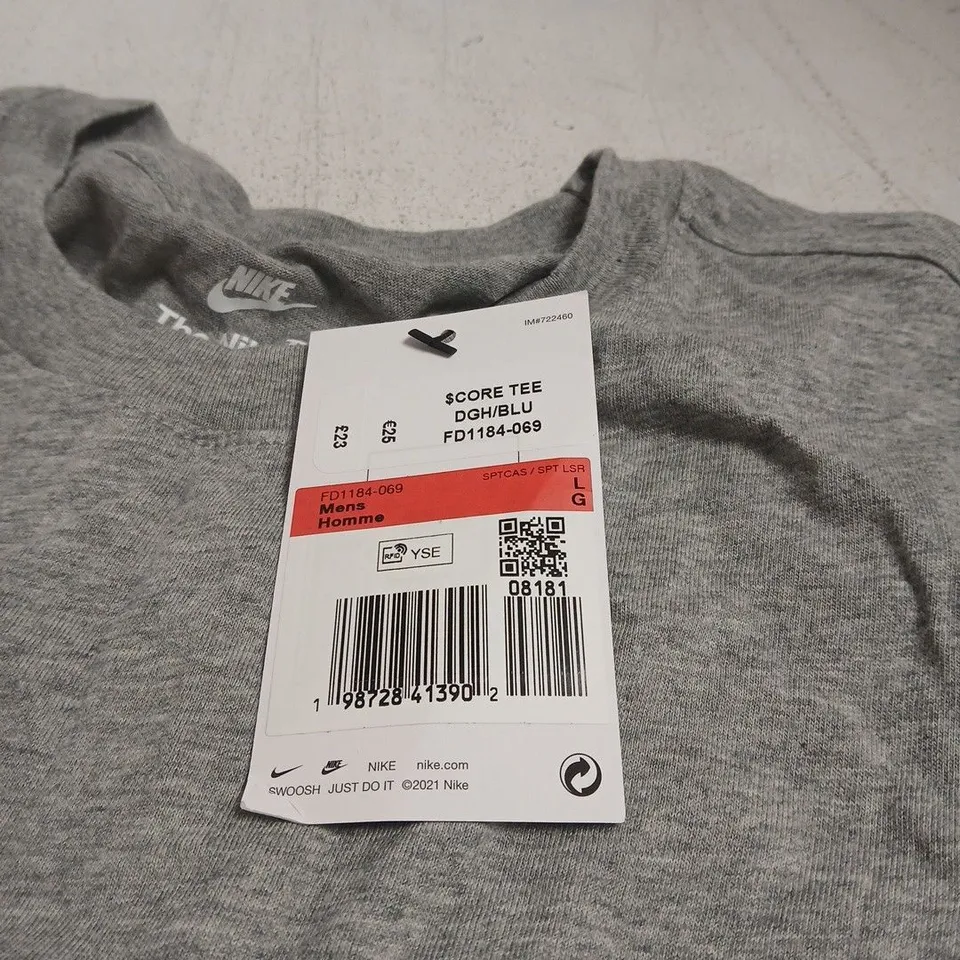 NIKE T-SHIRT – GREY, MEN'S, SIZE LARGE