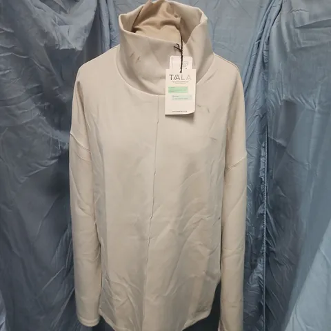 TALA FUNNEL NECK SWEATSHIRT IN ECRU - XL