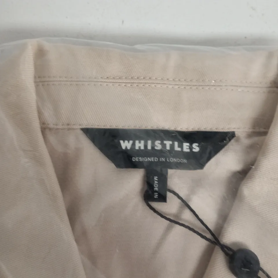 WHISTLES MIA POCKET DETAIL JACKET – BEIGE, UK 14 (EU 42)
