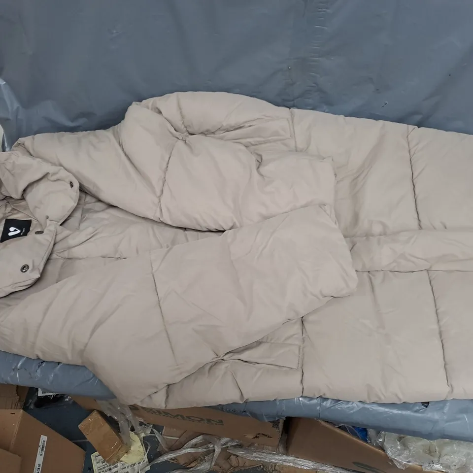 LONGLINE PADDED CARCOAT BEIGE UK 14 BY VERY 