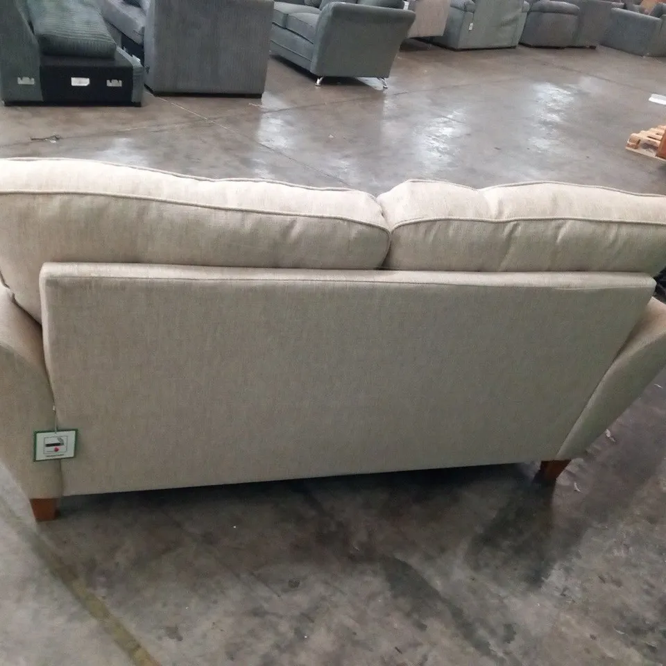 DESIGNER ASHLEY BEIGE FABRIC TWO SEATER SOFA