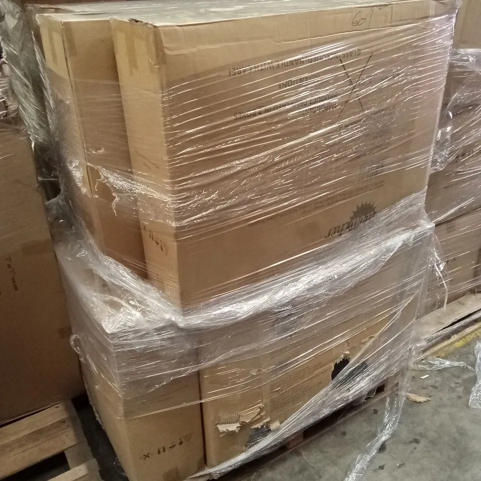 PALLET OF ASSORTED INCOMPLETE RATTAN OUTDOOR FURNITURE SETS, PARTS ONLY