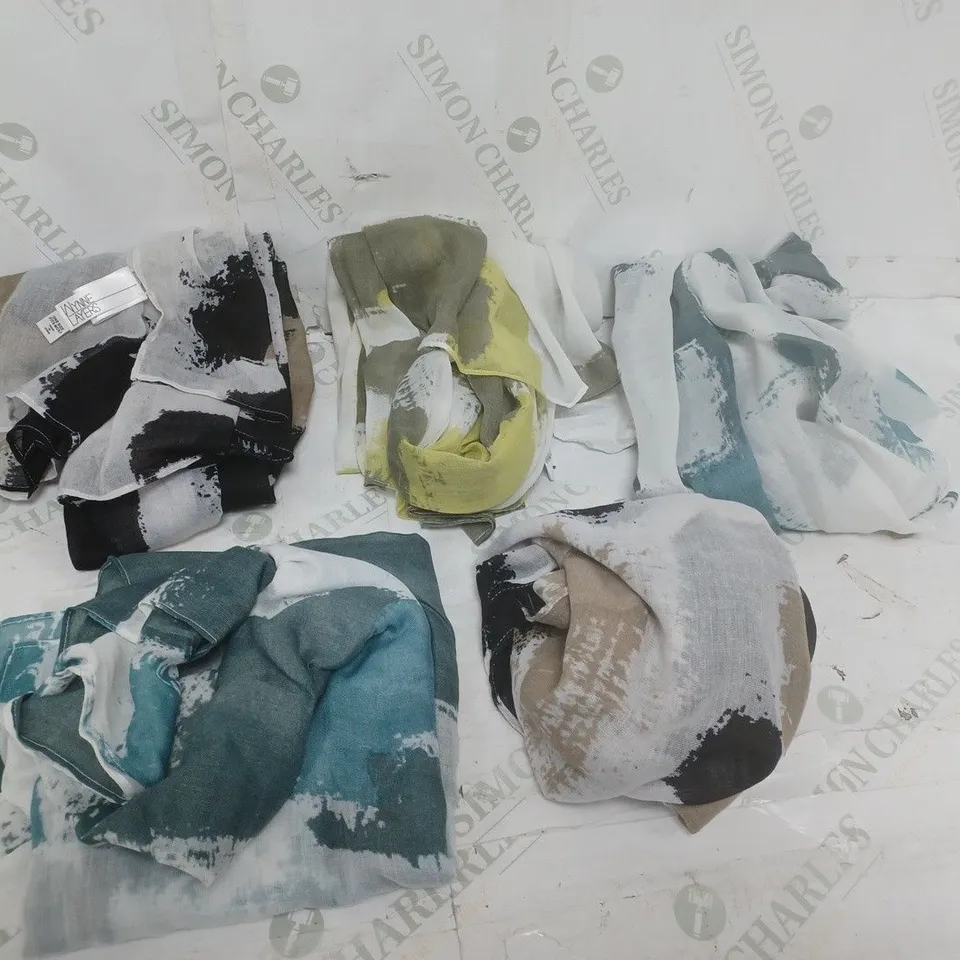 FIVE WYNNE LAYERS SCARFS