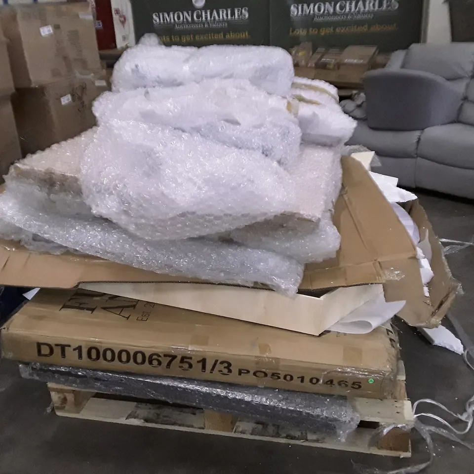 PALLET OF ASSORTED FURNITURE PARTS