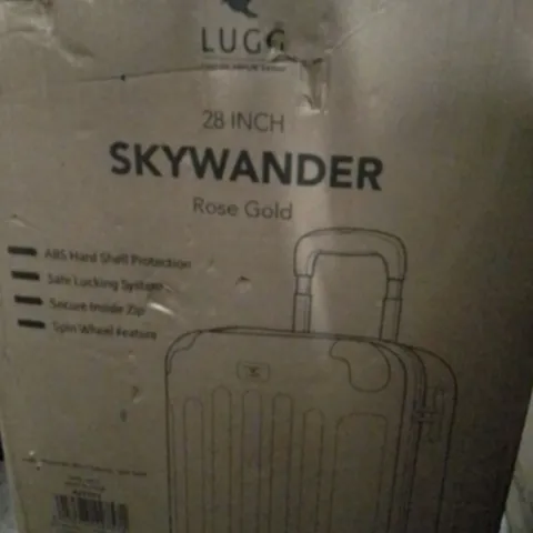 BOXED KEPLIN LUGG 28INCH SKYWANDER TRAVEL SUITCASE ROSE AND GOLD COLOUR 