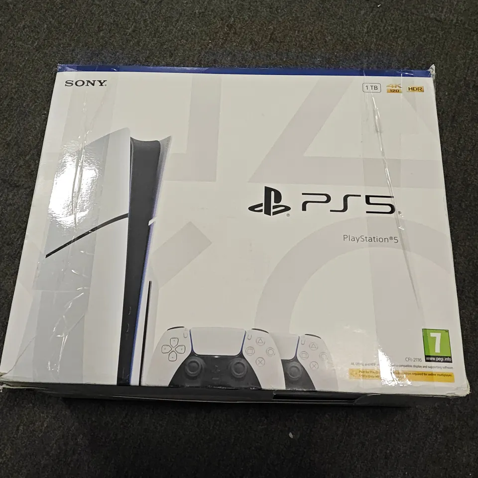 BOXED SONY PLAYSTATION 5 DISC EDITION 1TB GAMES CONSOLE WITH 2 CONTROLLERS - CF1-2116
