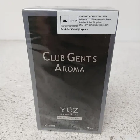 BOXED AND SEALED CLUB GENTS AROMA YCZ CHARM UNFOLDS 50ML