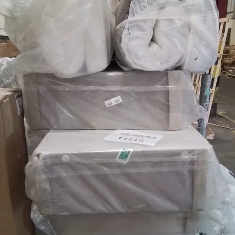 PALLET CONTAINING DIVAN BED BASES AND 2 MATTRESSES