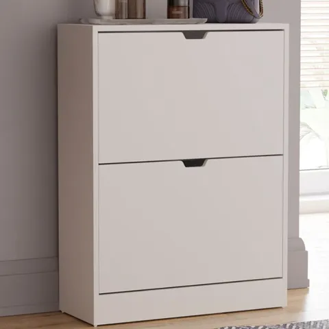 BOXED 12 PAIR SHOE STORAGE - WHITE (1 BOX)
