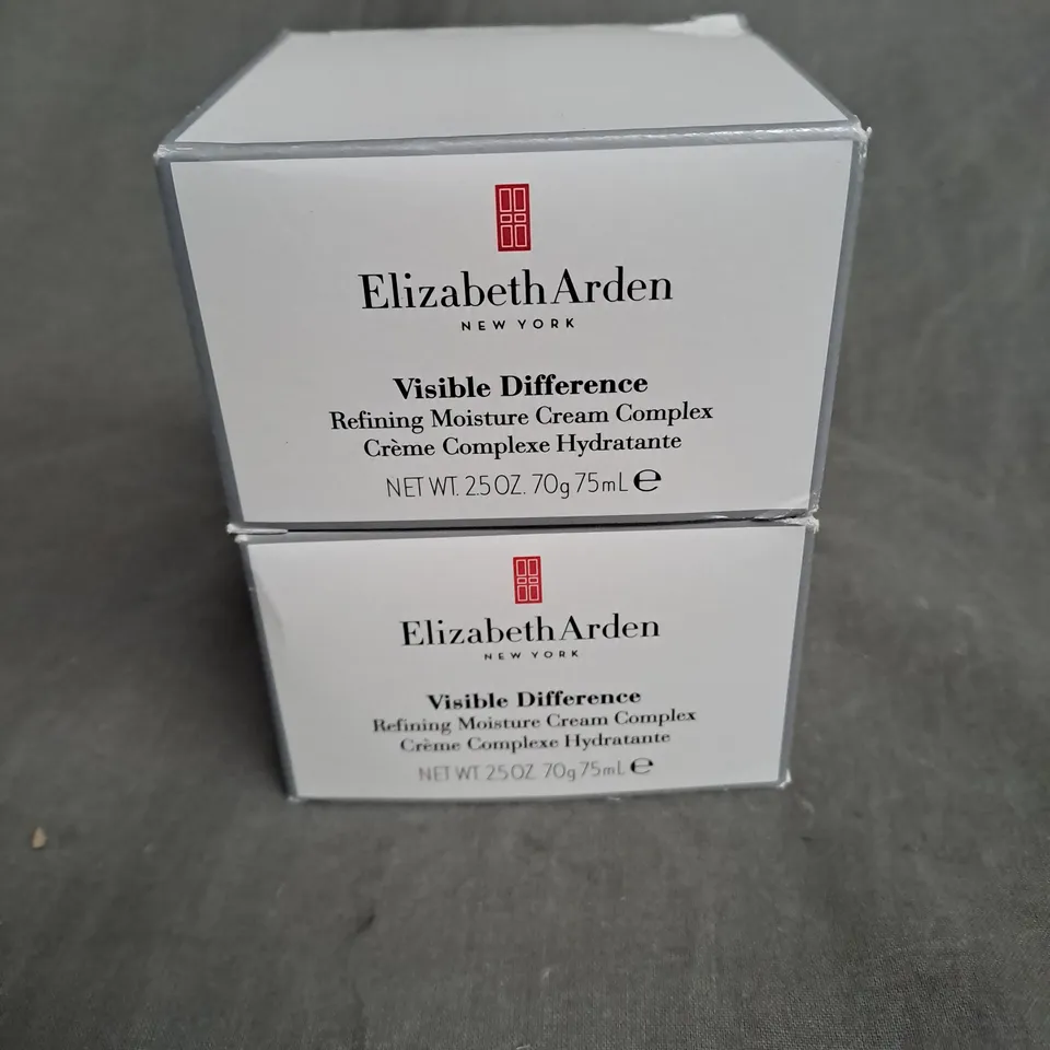 BOXED X2 ELIZABETH ARDEN REFINING MOISTURE CREAM COMPLEX 75ML