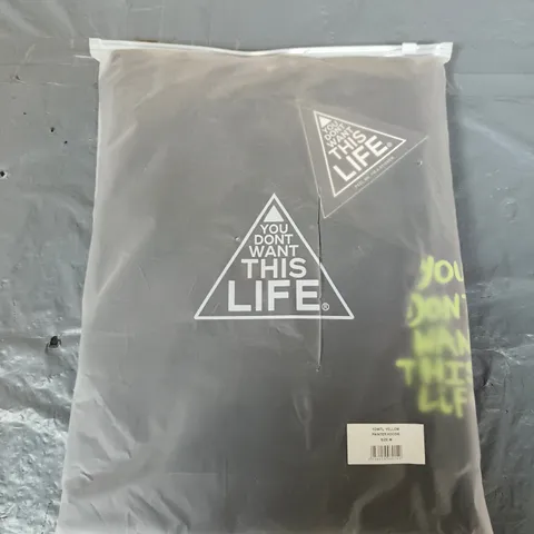 YDWTL YELLOW PAINTER HOODIE – SIZE M