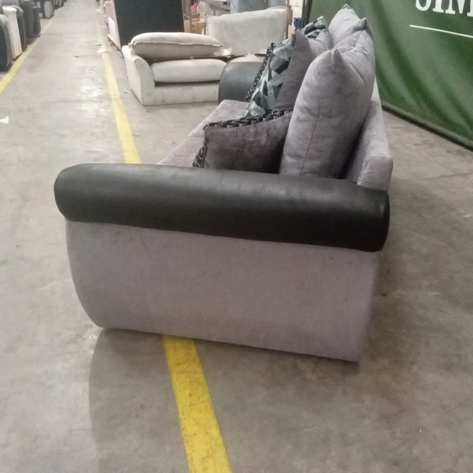 NARVA FABRIC/FAUX LEATHER 3 SEATER SOFA RRP £999