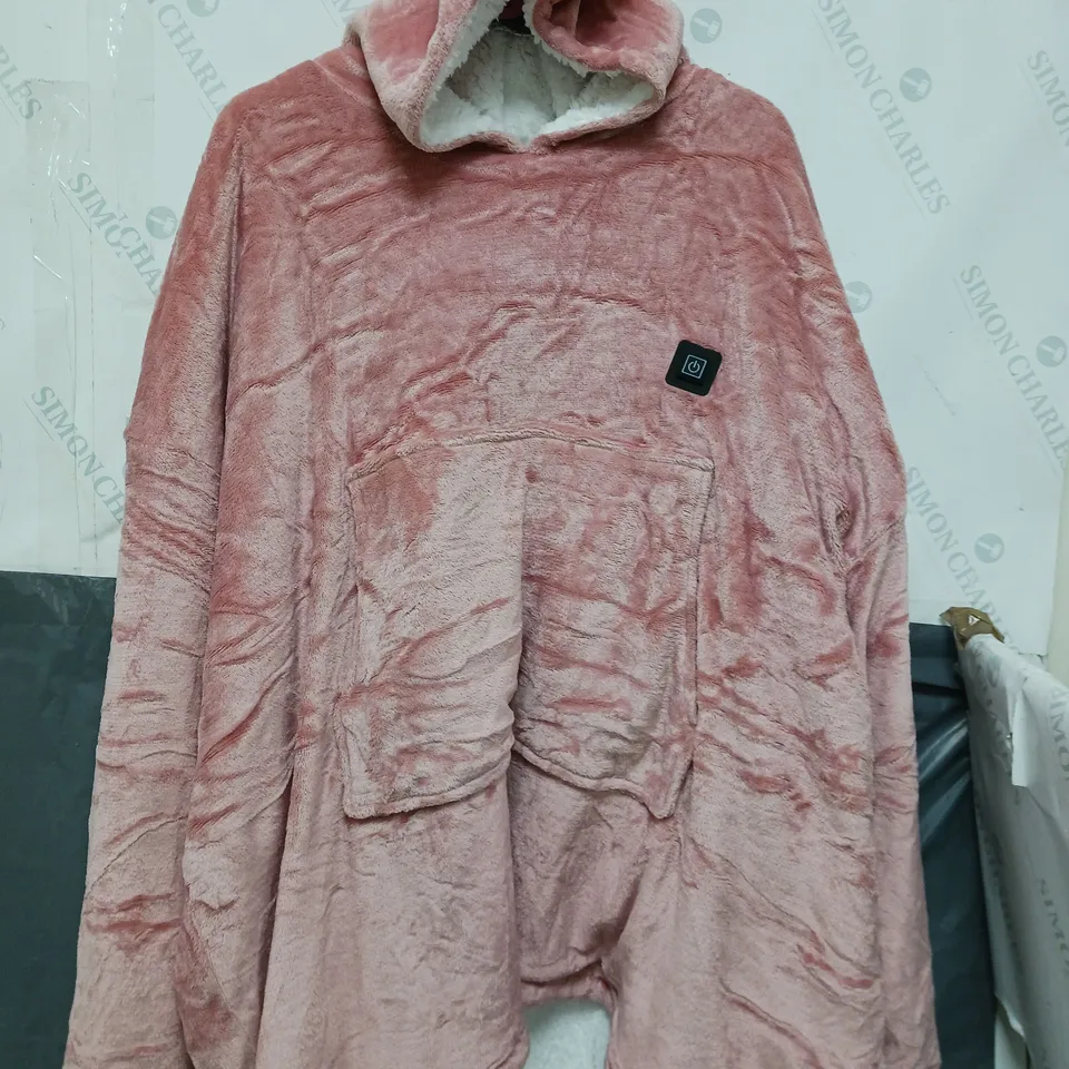 PINK HEATED BLANKET HOODIE