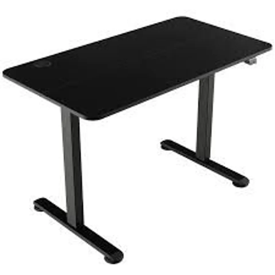 BOXED ELECTRIC HEIGHT ADJUSTABLE STANDING DESK, ERGONOMIC SIT STAND DESK WITH CONTROLLER, ANTI-COLLISION FUNCTION AND SPLICING TOP, HOME OFFICE STAND UP COMPUTER WORKSTATION - BLACK (1 BOX)