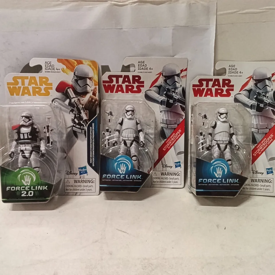 STAR WARS FORCE LINK FIGURES SET OF 3 IN BLISTER PACKS