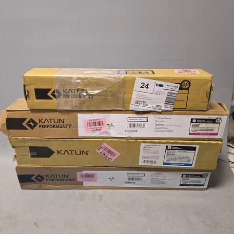 BOX OF APPROX 10 ASSORTED ITEMS TO INCLUDE - KATSUN RICOH , KATSUN SHARP MX-61GTCA , KATUN RICOH TONER CARTRIDGE ETC