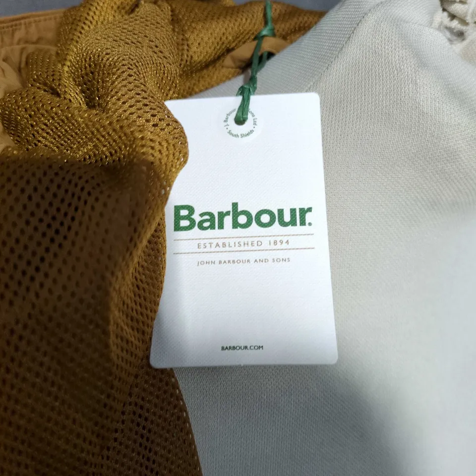 BARBOUR NABOO SHOWERPROOF COAT - BROWN, UK SIZE 14