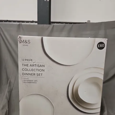 M&S HOME 12-PIECE ARTISAN COLLECTION DINNER SET (CHINA) – DISHWASHER SAFE & MICROWAVEABLE - COLLECTION ONLY