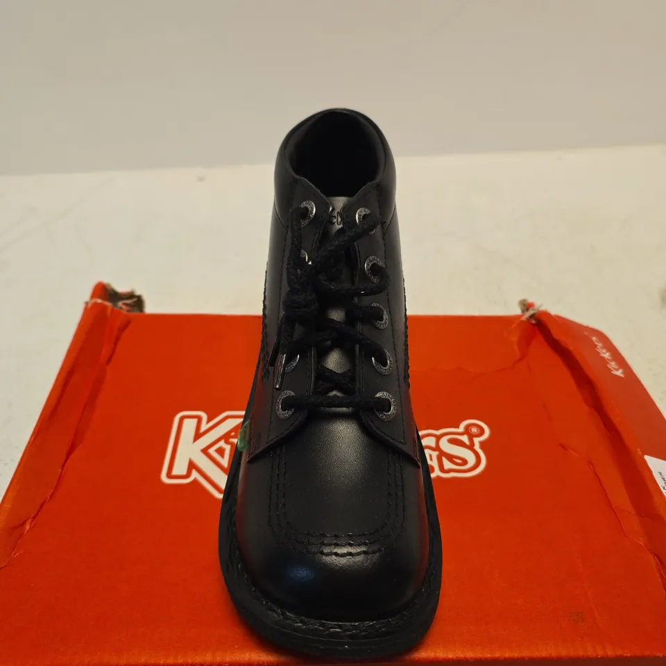 KICKERS KICK HI YOUTH BOOTS – BLACK, UK 6