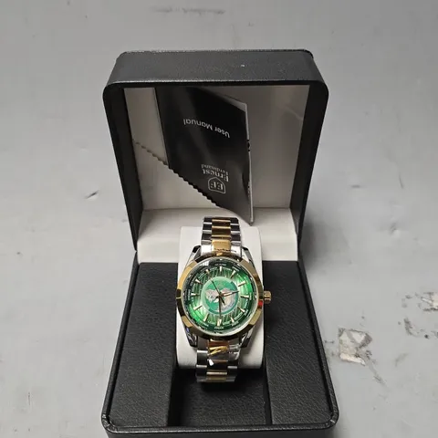 ERNEST FERDINAND WATCH – GLOBAL DIAL – STAINLESS STEEL STRAP – 3ATM WATER RESISTANT - GIFT BOX