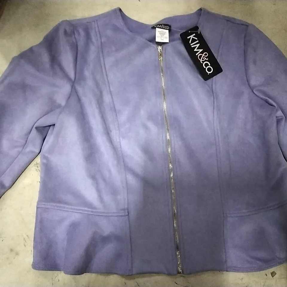 BOX CONTAINING 24 PCS OF PURPLE VELVET JACKETS , SIZE XL