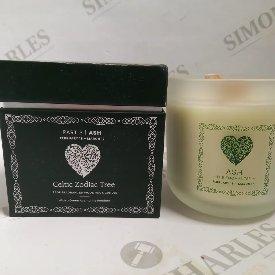 GEM AURAS CELTIC ZODIAC TREE PART 3 SCENTED CANDLE - SAGE FRAGRANCE