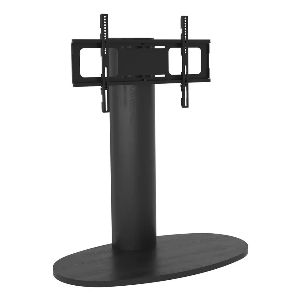 BOXED AFFINITY CHEPSTOW ONE 93CM OVAL PEDESTAL TV STAND (BLACK)