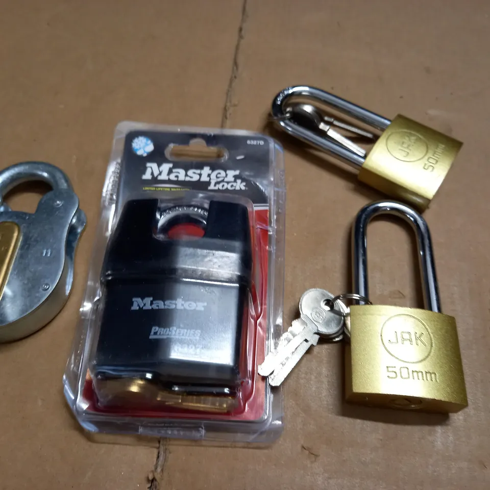 LOT OF 4 ASSORTED PADLOCKS WITH KEYS