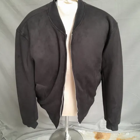 ZARA PADDED BOMBER JACKET IN BLACK SIZE S