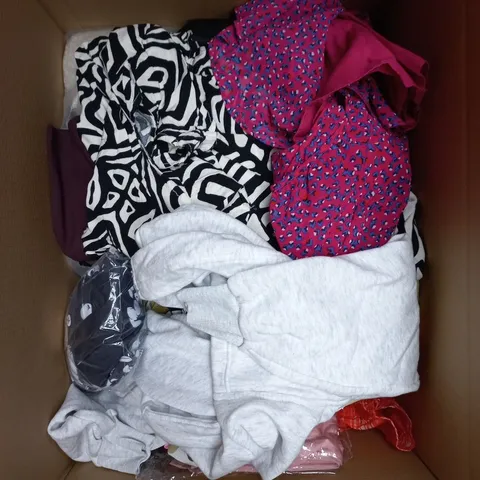 APPROXIMATELY 20 ASSORTED CLOTHING PRODUCTS IN VARIOUS STYLES & SIZES TO INCLUDE PANTS, T-SHIRTS, DRESSES ETC