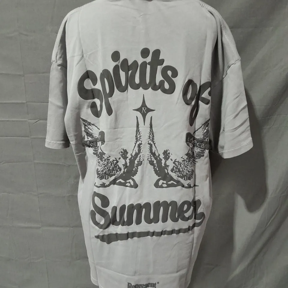 REPRESENT SPIRIT OF SUMMER T-SHIRT IN MIST - M