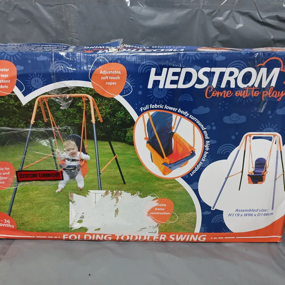 BOXED HEDSTORM FOLDING TODDLER SWING RRP £54.99