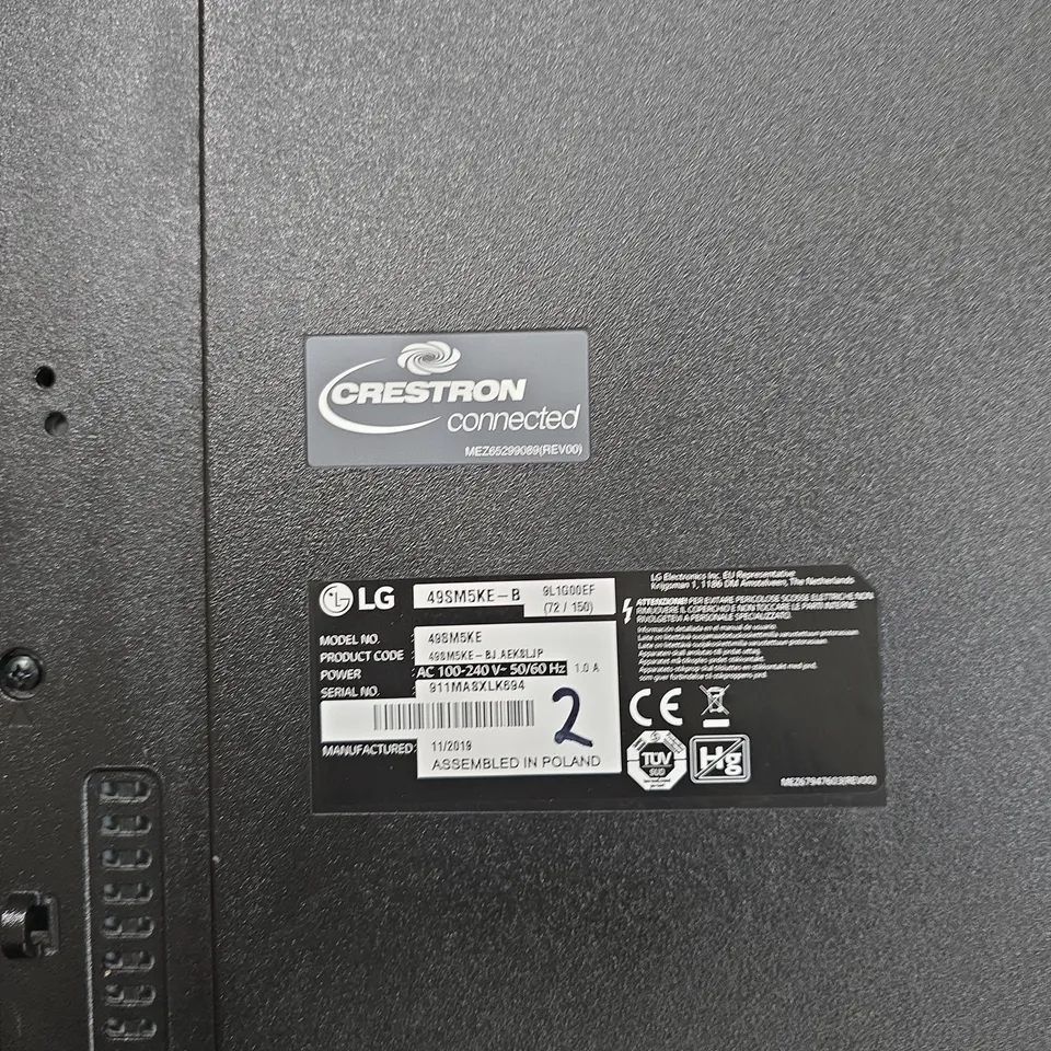 LG 49SM5KE-B 49-INCH SIGNAGE DISPLAY – TELEVISIONS (COMMERCIAL)