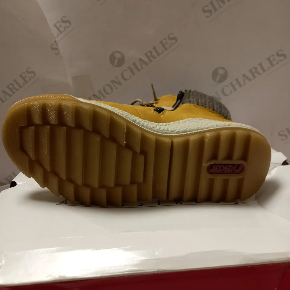 RIEKER LACE BOOT YELLOW - SIZE 6.5