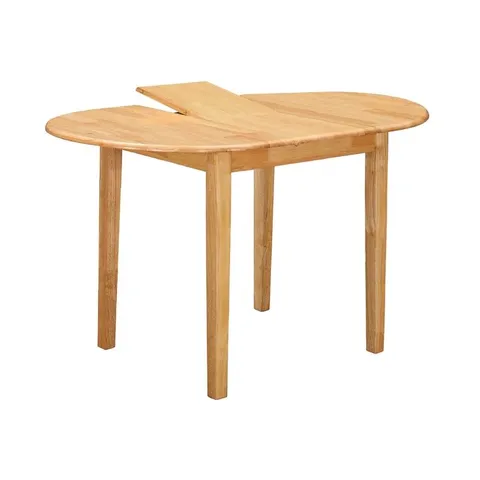 BOXED CALLAWAY EXTENDABLE OVAL SOLID WOOD DINING TABLE NATURAL (1 BOX)