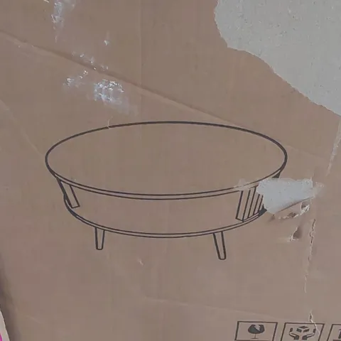 BOXED DINING TABLE - BEIGE/BLACK