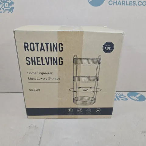 ROTATING SHELVING – 3-TIER HOME ORGANIZER (BOXED)