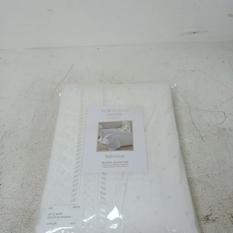 PORTFOLIO HOME BALMORAL DOUBLE DUVET SET DOUBLE