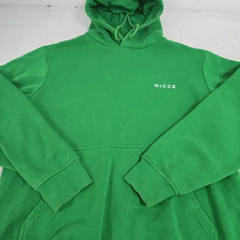 NICCE GREEN HOODIE WITH LOGO - SIZE LARGE