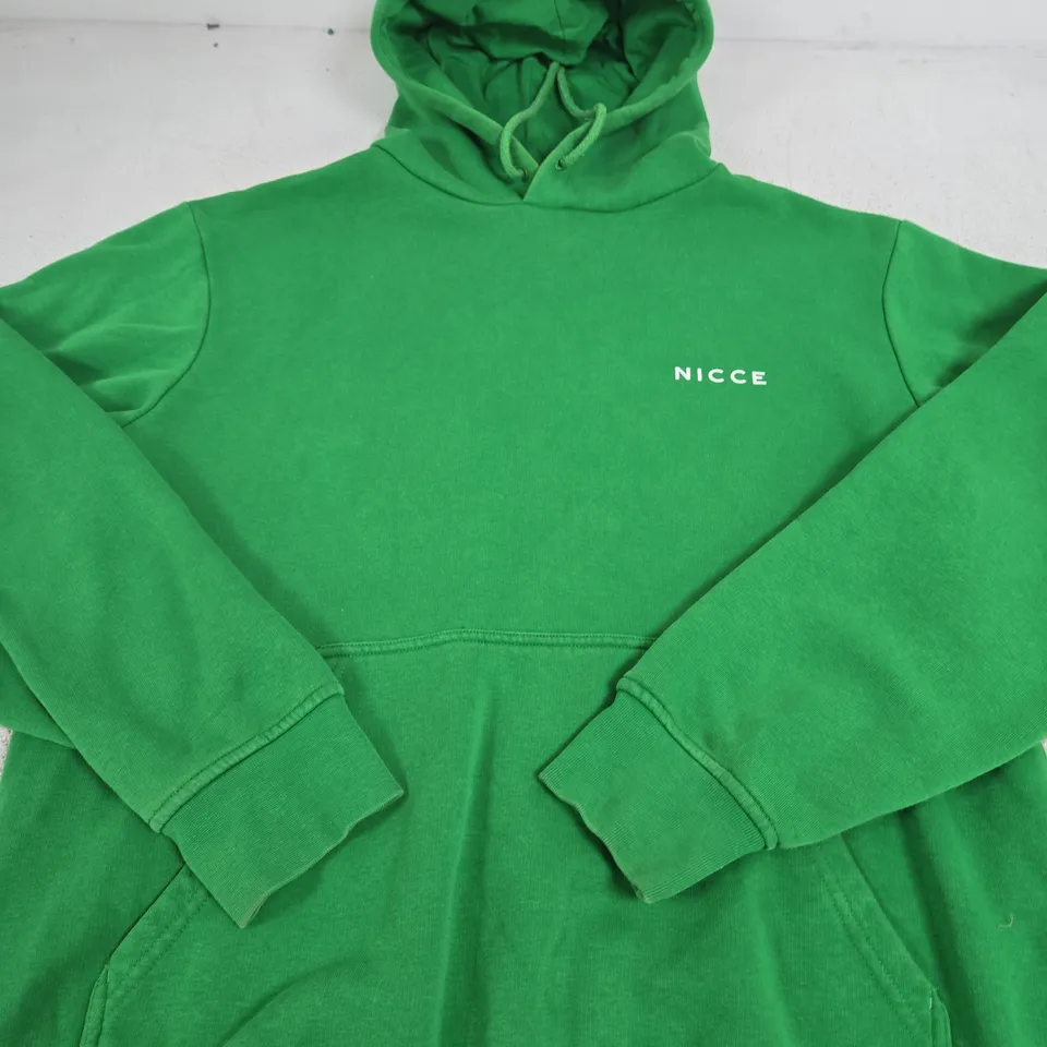 NICCE GREEN HOODIE WITH LOGO - SIZE LARGE