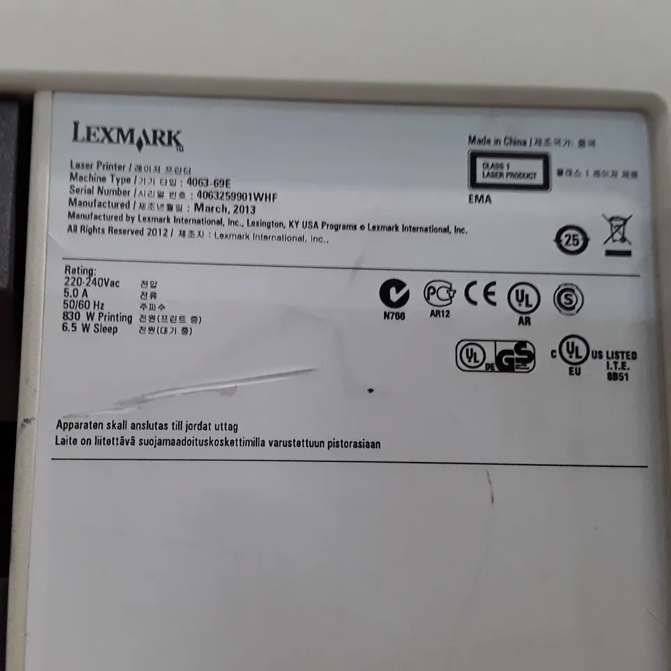 LEXMARK M5170 MONO LASER PRINTER