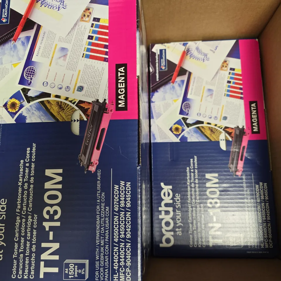 4 X BOXED BROTHER TN-130M COLOUR TONER CARTRIDGES 