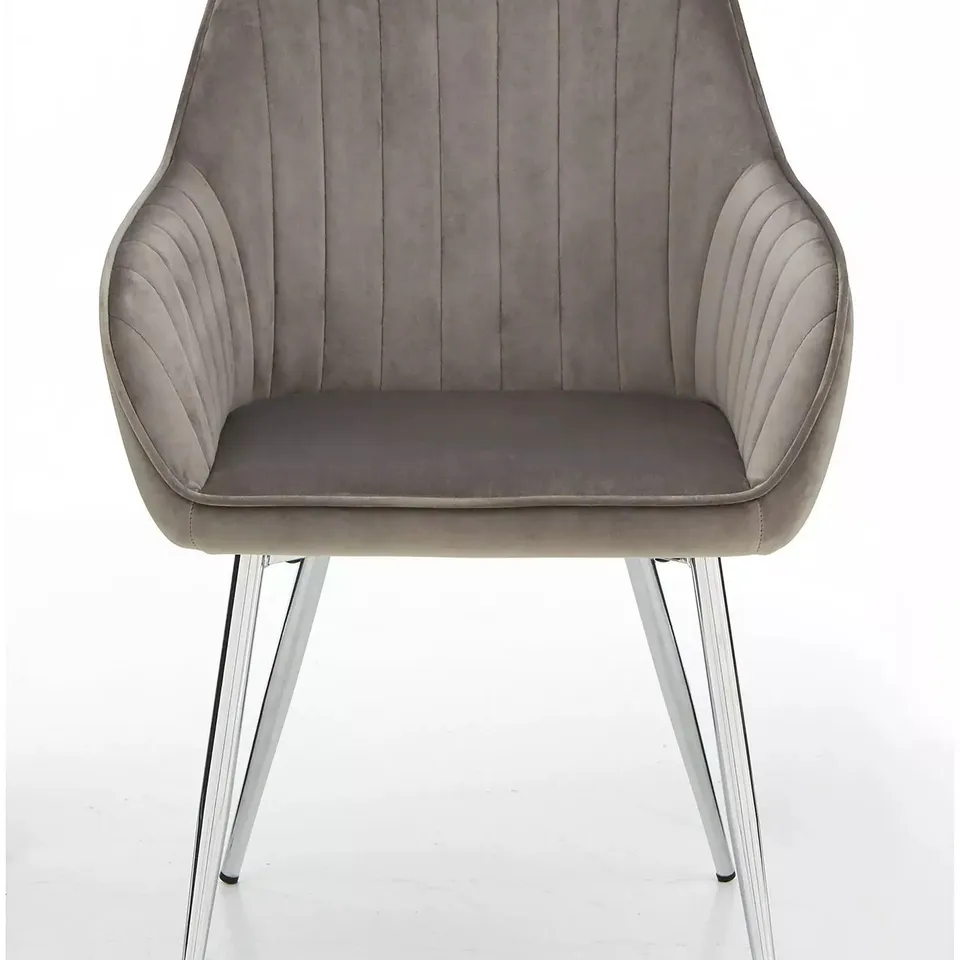 BOXED PAIR OF ALISHA DINING CHAIRS - GREY - COLLECTION ONLY