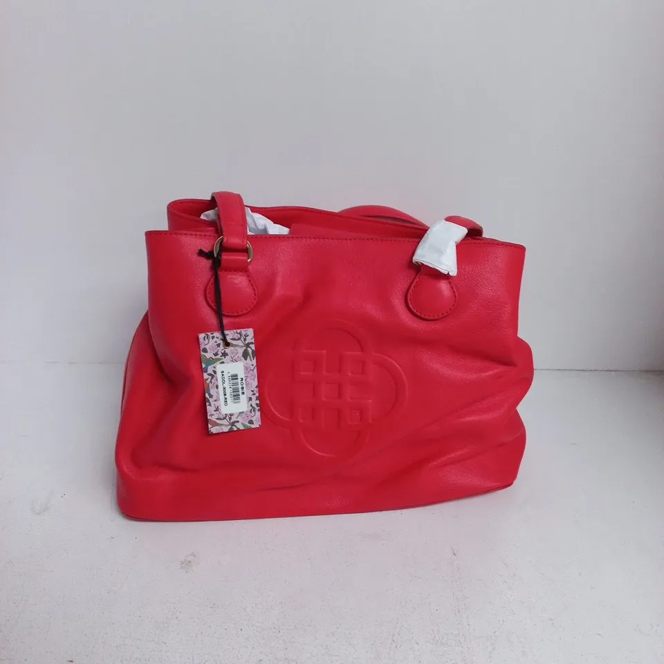 SADLER REAL LEATHER HANDBAG - RED