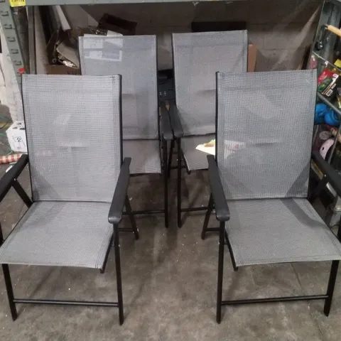 ARAMAYIS FOLDING GARDEN CHAIRS (SET OF 4)