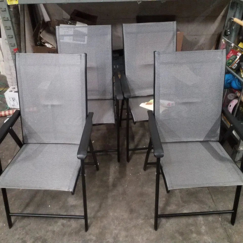 ARAMAYIS FOLDING GARDEN CHAIRS (SET OF 4)