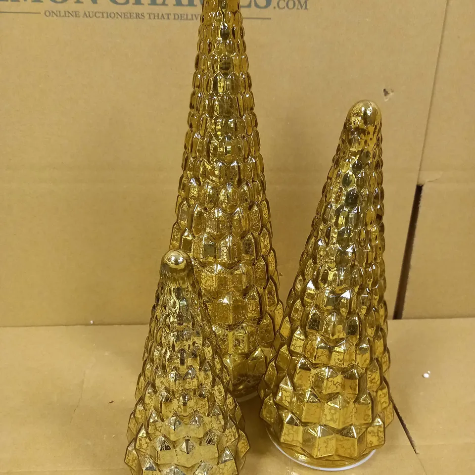 ALISON CORK SET OF MERCURY GLASS TREES
